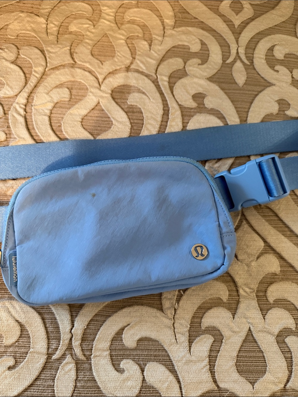 Lululemon baby blue belt bag little stain on front